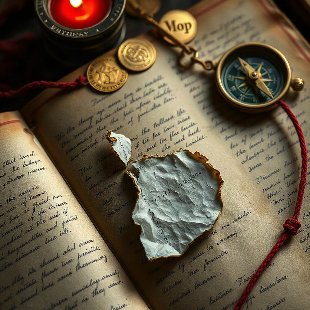 Traveler's journal and map fragment
